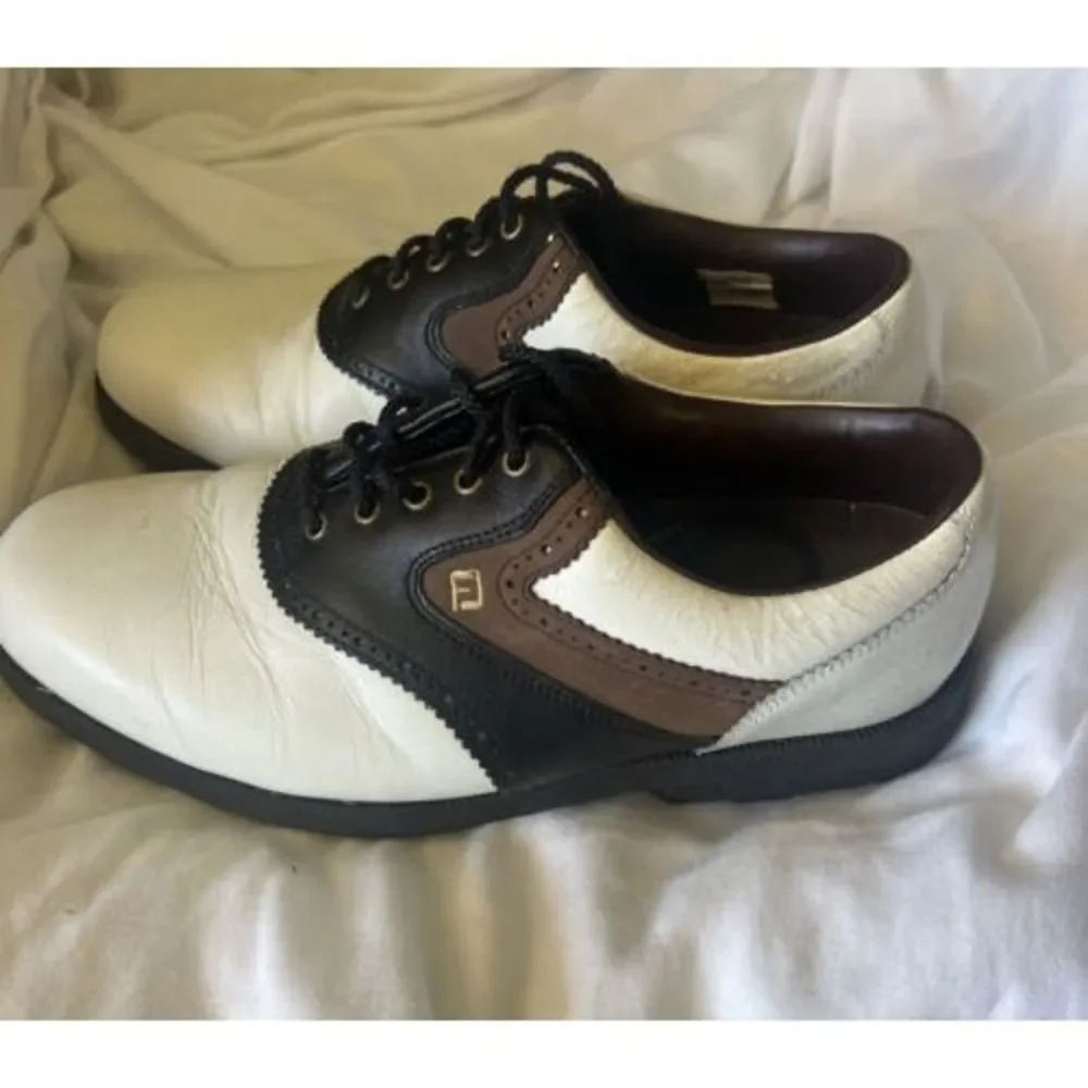 Footjoy Golf Shoes‎ 57614 Mens Size 7 M White/Brown/Black